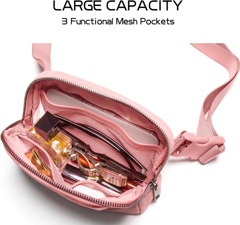 Gitus Belt Bag for Women Fanny Pack Crossbody Bags for Women Fashion Waist Packs with Adjustable Strap Gifts for Teenage Girls Women Men (Light Pink) - Image 5